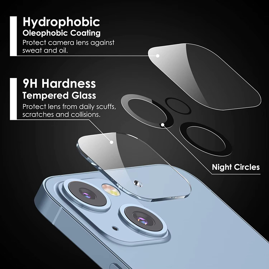 6 in 1 Displayschutzset aus gehärtetem Glas für iPhone 11 bis iPhone 17 inklusive Kamerafolie, transparent - Bild 5