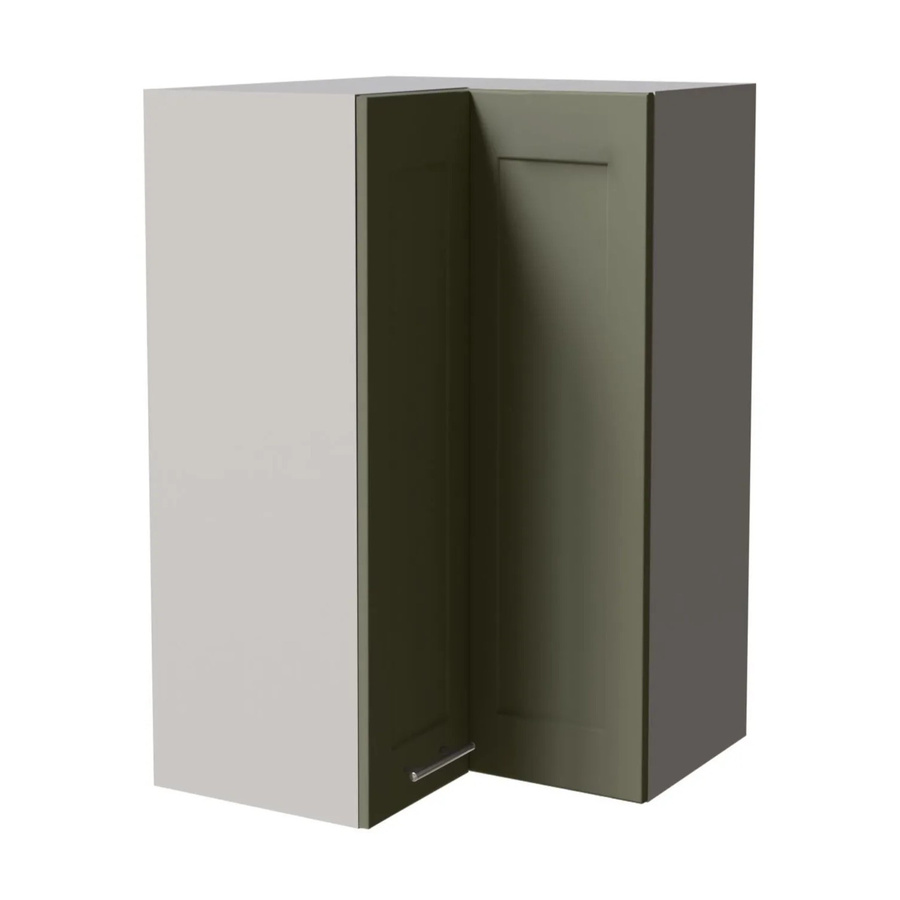 Feldmann-Wohnen Eckhängeschrank Oslo in Grau und Reed Green Matt mit Soft-Close-Türen, B/T/H: 60 x 60 x 96 cm - Bild 2