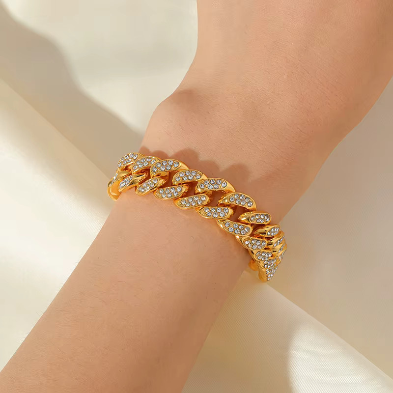 Eilieck Armband, Edelstahl, Gold, Unisex - Bild 3