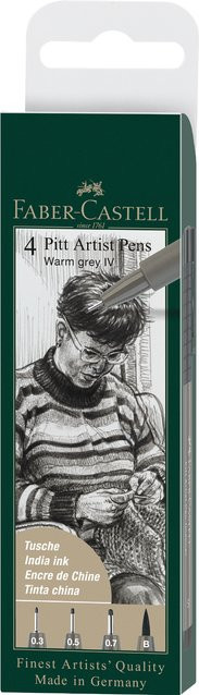 Faber Castell Pitt Artist Pen Tuschestift Set mit Brush Spitze, Permanent Ink, Multicolour und Grau - Bild 1