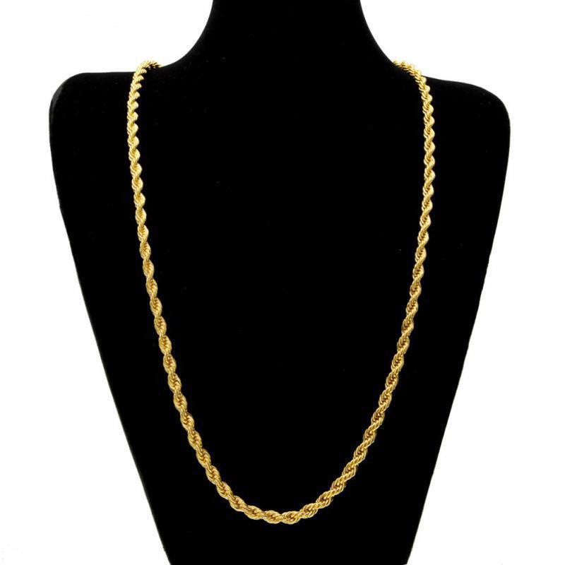 Halskette und Armband, 18 Karat vergoldet, Eisenlegierung, Unisex - Bild 1