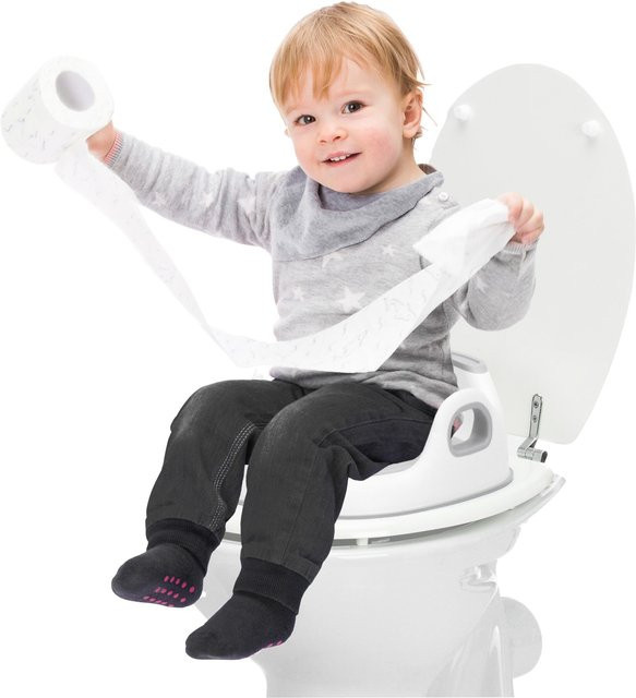 Fillikid 3in1 Töpfchen mit Toilettensitz und Schemel, weiß, Kunststoff mit rutschhemmender Unterseite, B/T/H: 40 x 38 x 34 cm - Bild 1