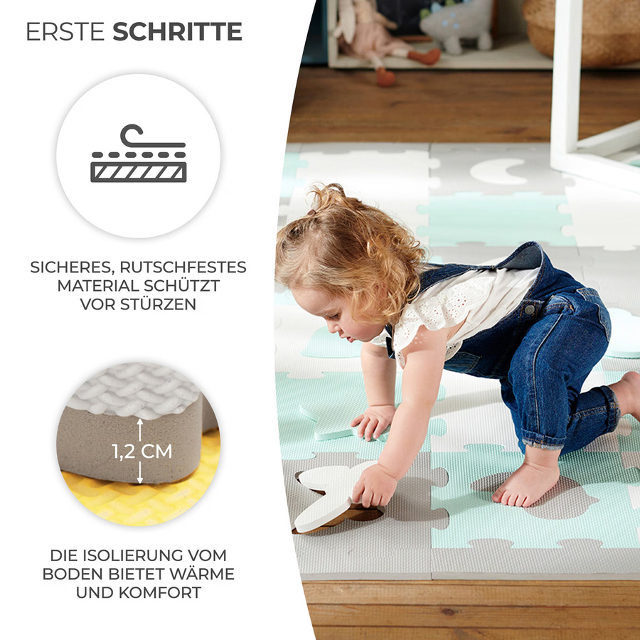 Kinderkraft LUNO SHAPES Puzzlematte Formen Schaumstoff multicolour - Bild 2