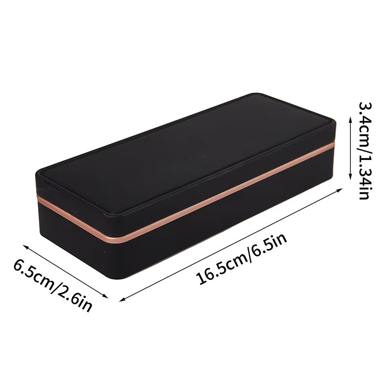 Rechteckige Aufbewahrungsbox aus Metall mit Deckel in Mehrfarben und Gold, Organizer für Schmuck, Tee oder Süßigkeiten, B/T/H: 6,5 x 3,4 cm - Bild 3