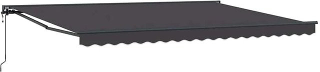 vidaXL Einziehbare Markise Anthrazit aus Polyester und Metall B: 450 cm, T: 300 cm - Bild 1