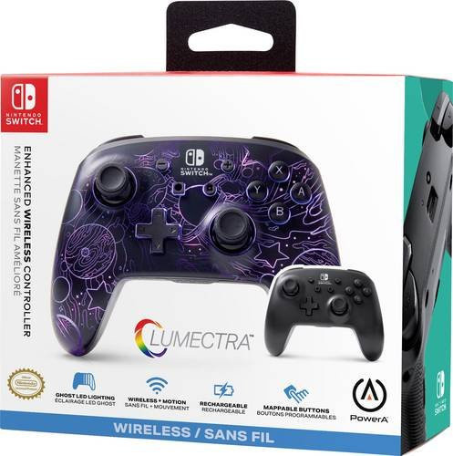 PowerA Lumectra Galactic Vortex Controller für Nintendo Switch, Nintendo Switch Lite und Nintendo Switch OLED in Schwarz und Multicolour - Bild 1