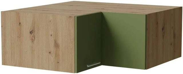 Feldmann-Wohnen Eckaufsatzschrank Brerra in Eiche Artisan und Farngrün Matt, B/T/H: 90 x 36 x 90 cm - Bild 1