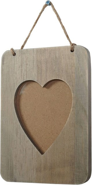 MCW Bilderrahmen Wels in Grau im Shabby-Look mit Herz-Design, Format: 10 x 15 cm - Bild 1