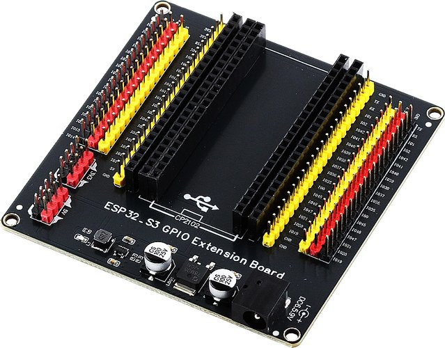 ESP32-S3 GPIO-Erweiterungskarte mit digitalen IO-Pins für IoT-Entwicklungsboards in Schwarz - Bild 1