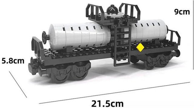 MOC Eisenbahnwaggons Grundplatte Bausteine, Fahrzeuge, ab 14 Jahren - Bild 1