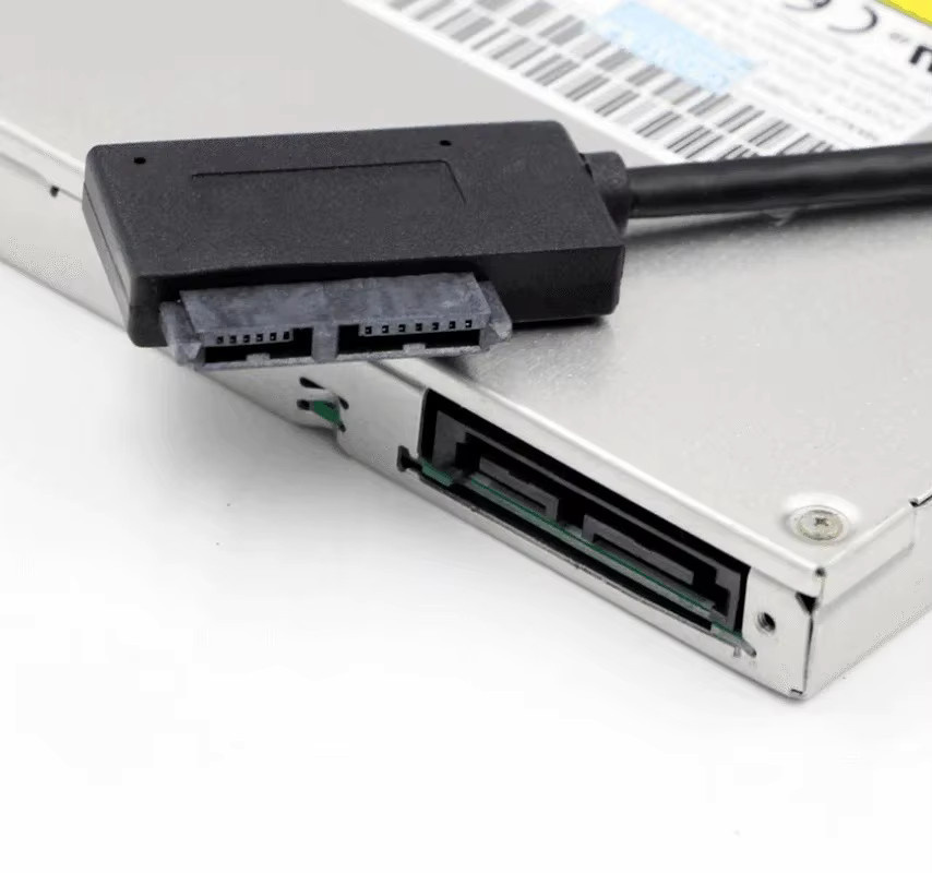 GRWIBEOU USB-Adapter für CD DVD Rom Slimline SATA 13-Pin zu USB 2.0 Konverter in Schwarz für PC Laptop Notebook - Bild 3