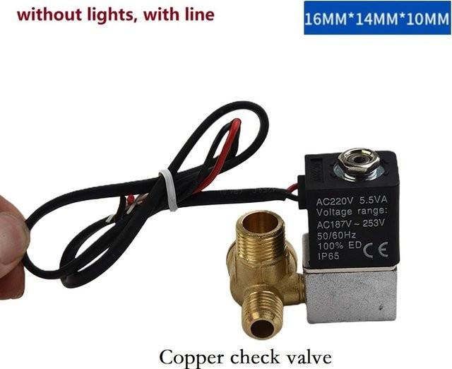 Karma Ölfreies 2-Wege-Magnetventil aus Messing, normalerweise geschlossen, Farbe: Gold - Bild 1