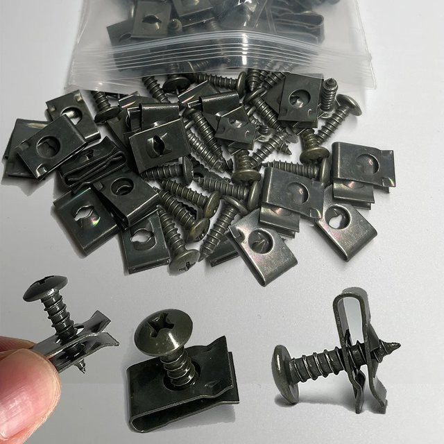 Set aus selbstschneidenden Schrauben und Muttern aus Kunststoff für Motorräder, Elektrofahrzeuge und Autos - Bild 1