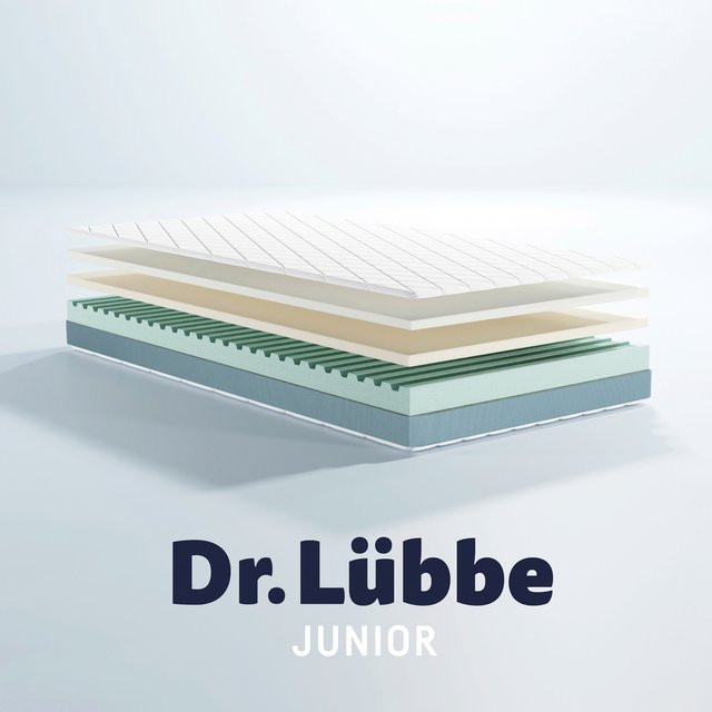 Julius Zöllner Matratze Dr. Lübbe Junior aus viskoelastischem Schaumstoff, Weiß, B/T: 140 x 200 cm - Bild 1