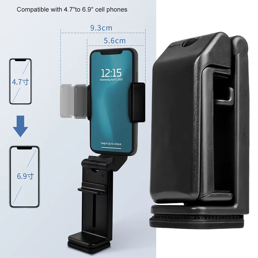 YEGBONG Universal Flugzeug Telefonhalter mit 360-Grad-Rotation in Schwarz - Bild 2