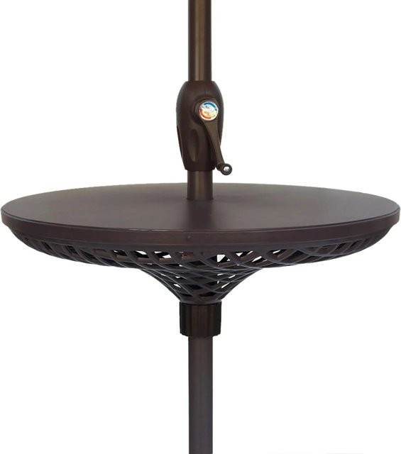 Garden Pleasure Gartentisch rund aus Kunststoff in Schwarz, Durchmesser: 58,5 cm - Bild 1