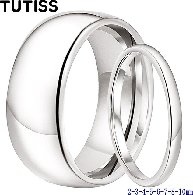 TUTISS Ring Wolframkarbid, Weißgold Farbe, Unisex - Bild 1