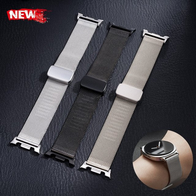 CAOWTAN Uhrenarmband Milanaise, Edelstahl, Silber, Samsung Galaxy Watch Ultra 2022, Galaxy 8 - Bild 1