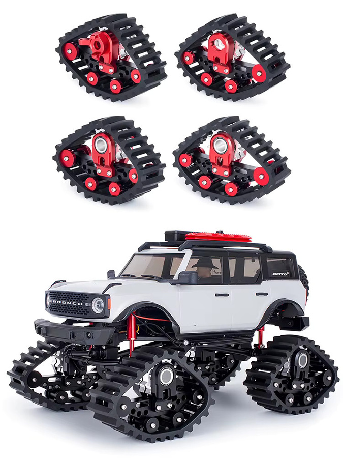 Fimonda Snow Sand Off-Road-Reifensatz, Gummikettenräder, 4 Stück, 1:24 - Bild 5