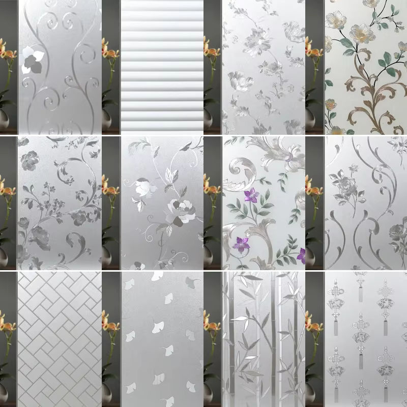 BUNPIG Fensterfolie 3D Privatsphäre aus Vinyl, dekorative Fensteraufkleber transparent, statisch haftend, B: 100 cm, H: 30 cm - Bild 5