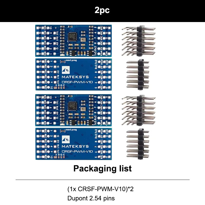 Matek CRSF-PWM-V10 10CH Konverter Variometer für TBS 915M 2.4G ExpressLRS Empfänger FPV Starrflügel-Drohnen-Flugsteuerung in Blau - Bild 5