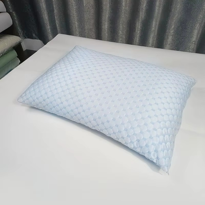 EGW Heimkissen mit Füllung aus geschreddertem Memory-Schaum, weich und langsam rückfedernd, B/H: 51 x 76 cm, Blau/Weiß - Bild 3