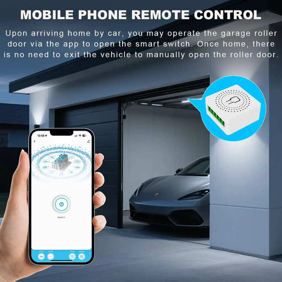 Tuya 16A WLAN Smart Switch Modul in Weiß für 2-Wege-Steuerung, kompatibel mit Smart Life, Amazon Alexa und Google Assistant - Bild 3