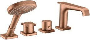 Hansgrohe Axor Citterio E Duschset für Badewanne mit Thermostatarmatur in Roségold - Bild 1