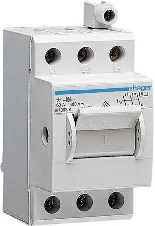 Hager Kompaktschalter MCB 3-polig 63A 400V in Weiß SH363K - Bild 1