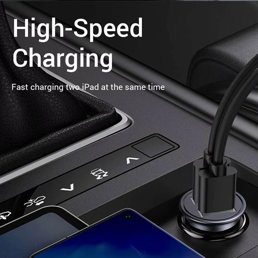 Dual USB Auto Ladegerät mit 2 Ports, 2,4 A, 5 V, Schwarz - Bild 4