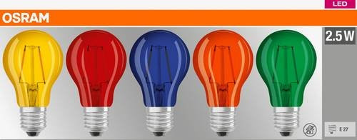 Osram LED Leuchtmittel E27 Glühlampenform Kaltweiß Mehrfarbig Durchmesser: 60 mm, Länge: 105 mm - Bild 1