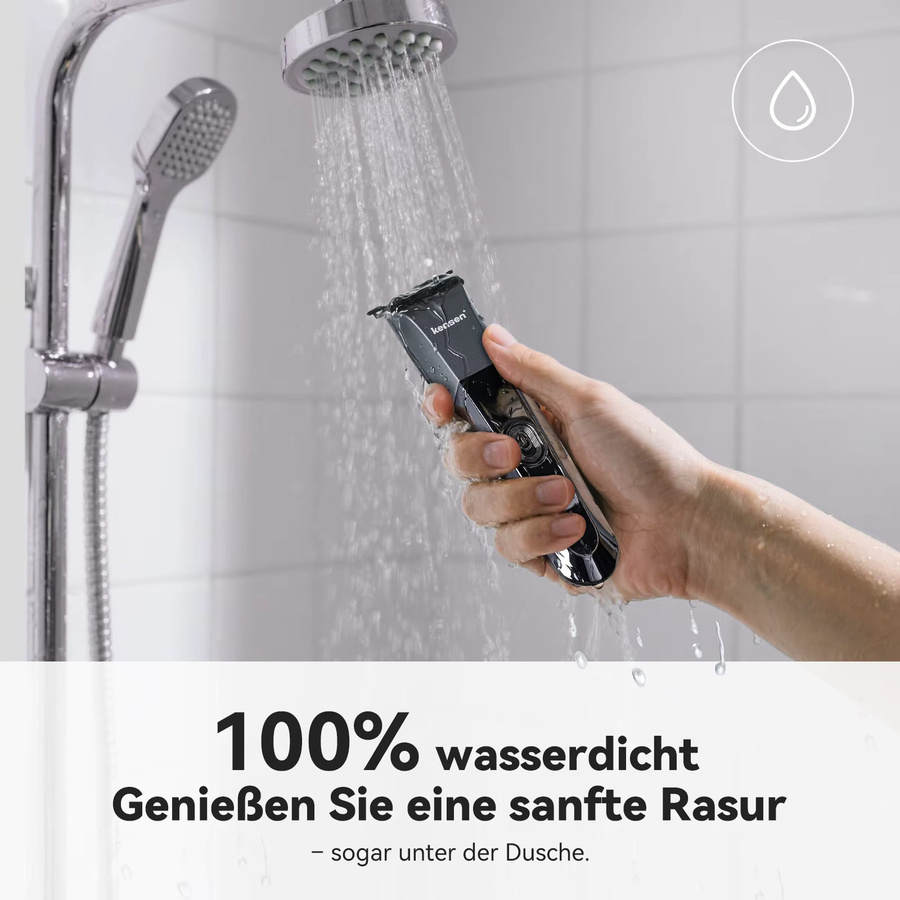 Kensen Elektrorasierer Herren, Haarschneidemaschine für Haare und Körper, Schwarz - Bild 6