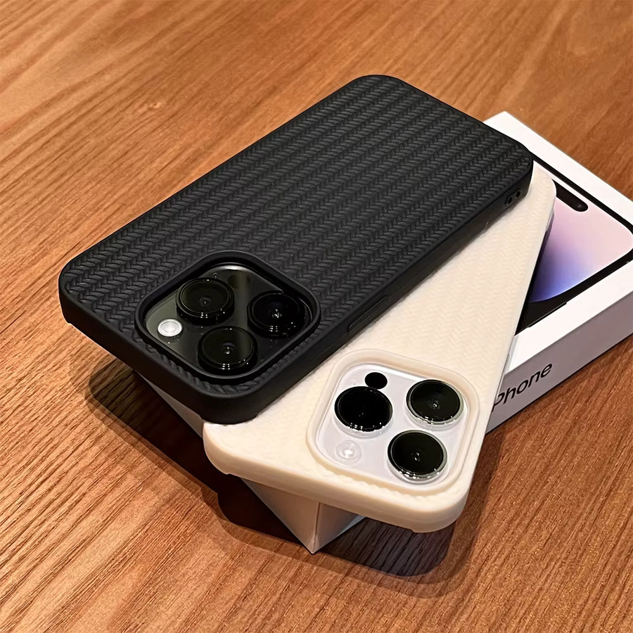Luxus Strickmuster Silikon Schutzhülle für Apple iPhone 11 12 13 14 15 Pro Max Plus X Xs Max XR in Schwarz und Weiß - Bild 2