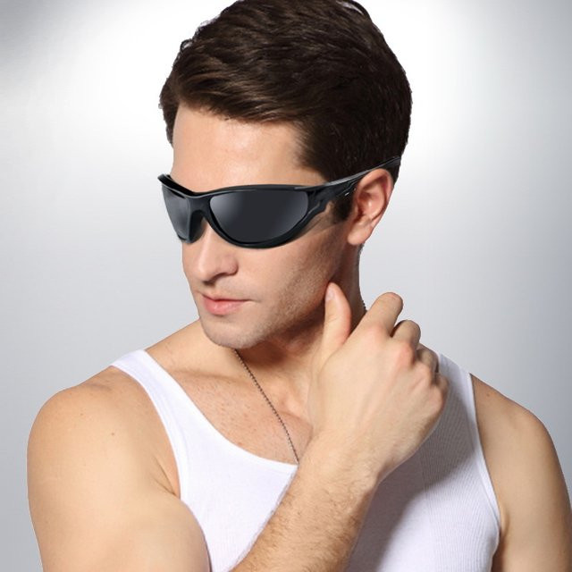 TAGION Kleine Sonnenbrille, Vollrand, Kunststoff, Unisex, schwarz, braun, polarisiert - Bild 1
