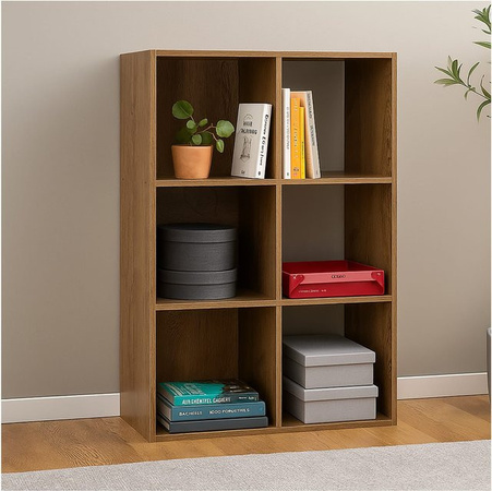 HTI-Living Regal Thekla in Eiche, Braun, B: 60 cm, H: 90 cm
