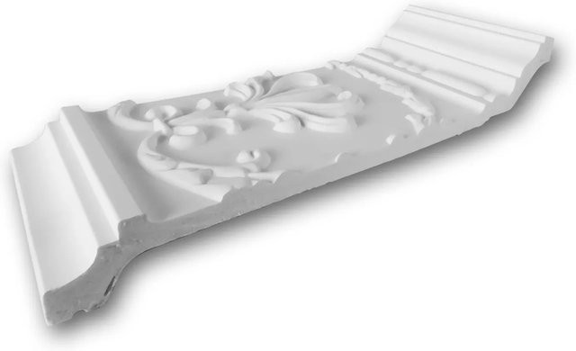Orac Decor Luxxus S-C308 Eckleiste Stuckleiste Musterstück in Weiß, Höhe: 10 cm - Bild 1