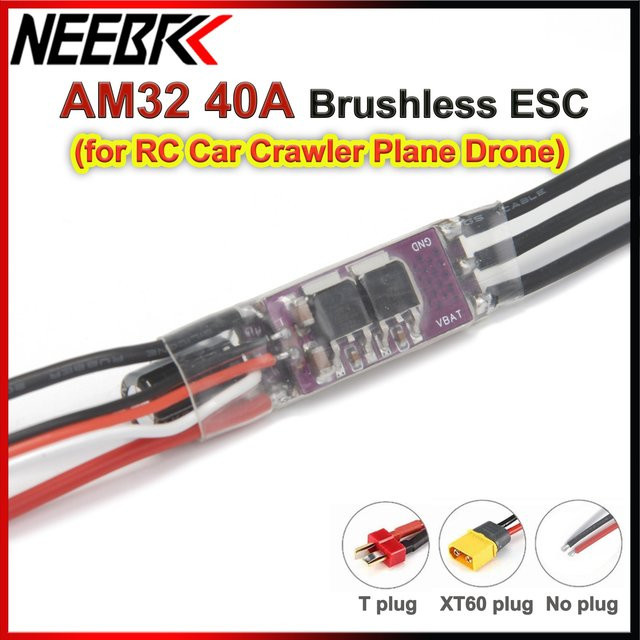 NeebRC AM32 40A Bürstenloser ESC, 32-bit, 2-4S, PWM/DSHOT/Sinus, T/XT60 Stecker - Bild 1