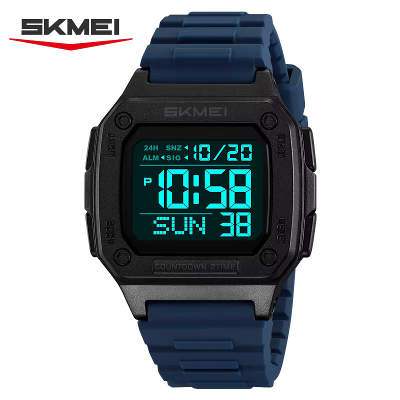 SKMEI Digitaluhr, Quarz, Blau, Silikon, Herren - Bild 2