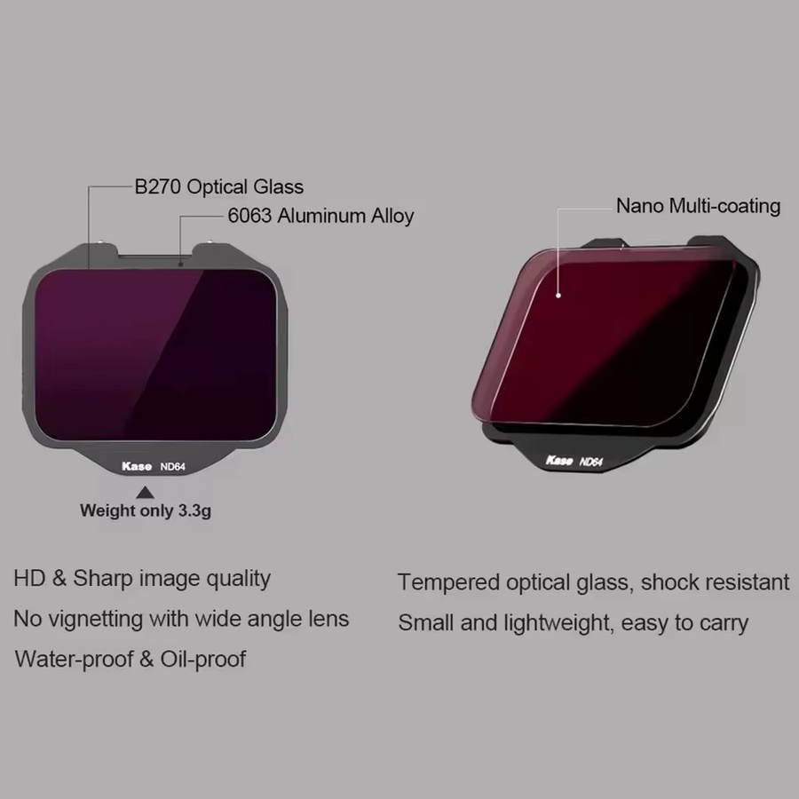 Kase Clip-in CMOS ND UV Neutral Night Black Mist Filter für Sony spiegellose Digitalkameras mit Sony E-Mount, Farbe: Black - Bild 2
