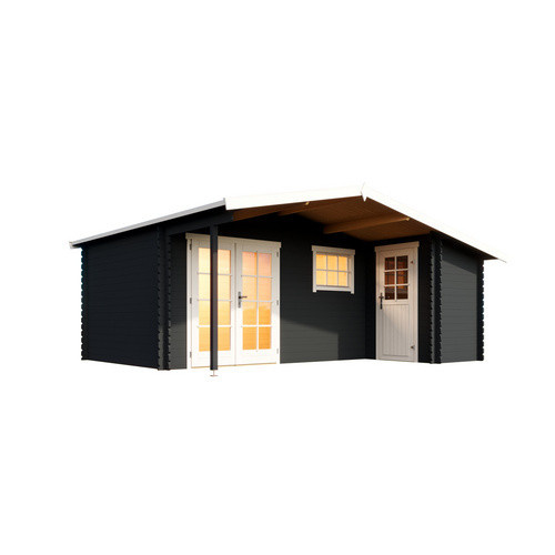 Lasita Gartenhaus Little Rock Maja mit Satteldach in Carbongrau B/H/T: 558,7 x 245,1 x 480 cm - Bild 3