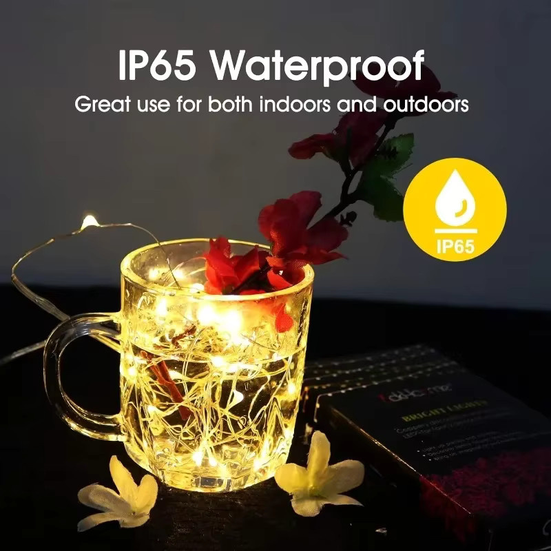 OKAL RED EAST USB LED Lichterkette aus Kupferdraht für Weihnachten, Hochzeit und Party - Bild 4