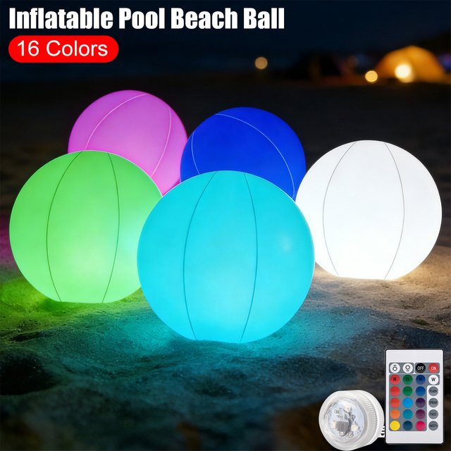 APWIKOGER Leuchtender Hüpfball, LED-Ball mit Fernbedienung, Bunt / Mehrfarbig - Bild 1