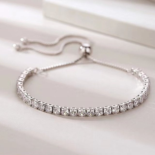FANGSU Armband 925 Sterlingsilber, Zirkon, Damen - Bild 1