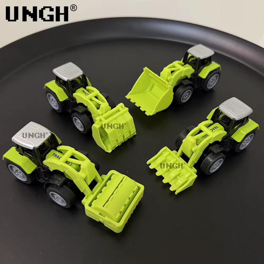 UNGH Green Fram Fahrzeug Diecast Engineering Auto Gabelstapler Modell, 4-teiliges Set - Bild 3