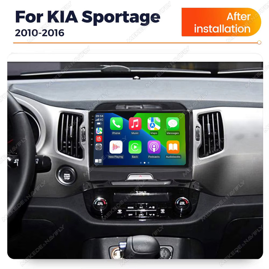 STRONGNAVI Android 14 Autoradio All-in-One Multimedia Player für Kia Sportage 3 SL 2010–2016 mit Carplay und Bluetooth in Schwarz - Bild 2