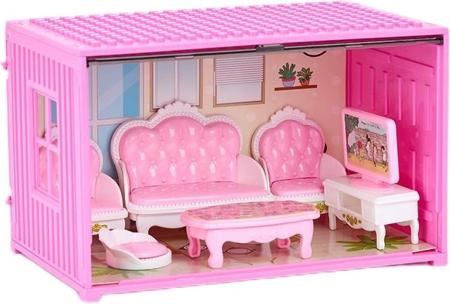 Barnewa Miniatur-Puppenhaus Küchen-Spielzeug Wohnzimmer Schlafzimmer Badezimmer Set, Möbel Vitrine, Set / Bundle - Bild 1