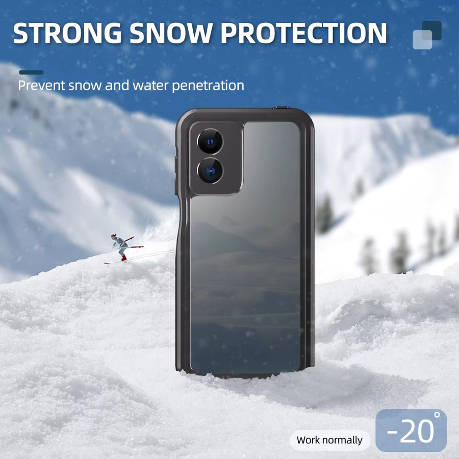 Stoßfeste 2-in-1 Schutzhülle für Motorola Moto G 5G 2025, G Play 2024 und 2026 in Schwarz, Wasserdichte TPU/PC Handyhülle mit Rüstungsschale - Bild 4