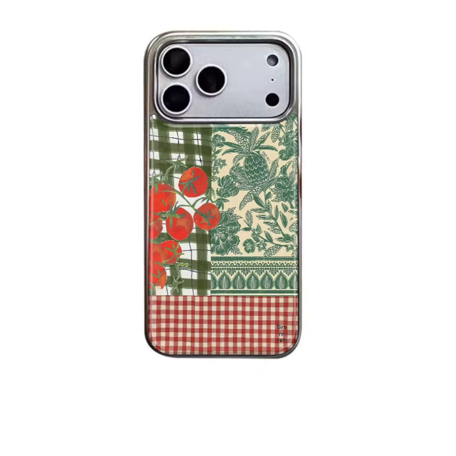DecoPhone AIR PLUS Handyhülle mit Tomaten- und Pflanzengitter-Design aus Epoxidharz und TPU für iPhone 11 bis iPhone 17 Pro Max, mehrfarbig - Bild 2