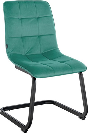 CLP Esszimmerstuhl Vermont Freischwinger mit Samt-Bezug und Metallgestell