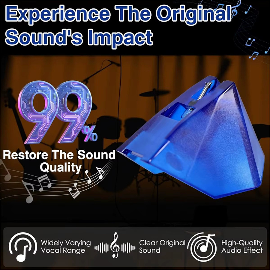 Ortofon A50U Stylus 2M Blue Ersatznadel mit blauer Nude Elliptischer Diamantspitze für die Ortofon 2M Serie - Bild 5